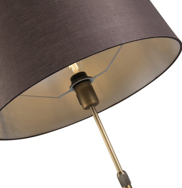 Inteligentná stojaca lampa bronzová s hnedým tienidlom 45 cm vrátane Wifi A60 - Parte