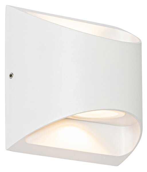 Moderná vonkajšia nástenná lampa biela vrátane LED 2-svetlo IP54 - Mal