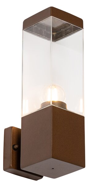 Moderná vonkajšia nástenná lampa hrdzavohnedá IP44 - Malios