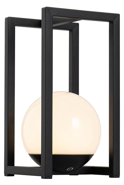 Vonkajšia stolná lampa čierna vrátane LED s dotykovým nabíjaním - Nowi