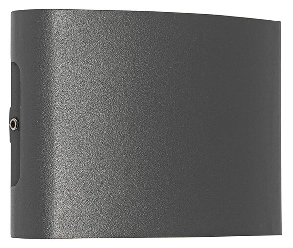 Vonkajšia nástenná lampa tmavosivá vrátane LED 4-svetlo IP54 - Silly