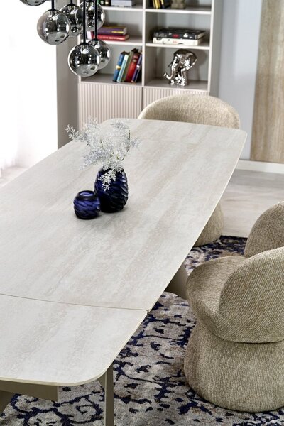 Halmar Rozkladací jedálenský stôl SALIX 180(260)x90 traventin/kašmír