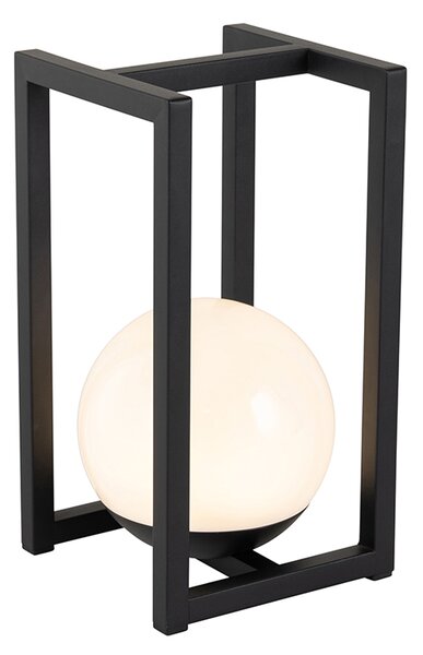 Vonkajšia stolná lampa čierna vrátane LED s dotykovým nabíjaním - Nowi
