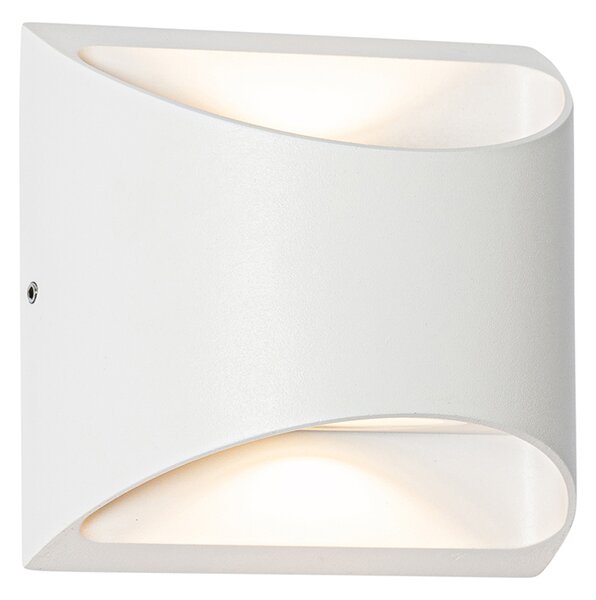 Moderná vonkajšia nástenná lampa biela vrátane LED 2-svetlo IP54 - Mal