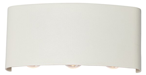 Vonkajšia nástenná lampa biela vrátane LED 6-svetlo IP54 - Silly