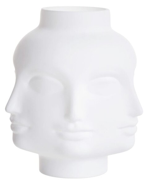 FACES Váza 21 cm - biela
