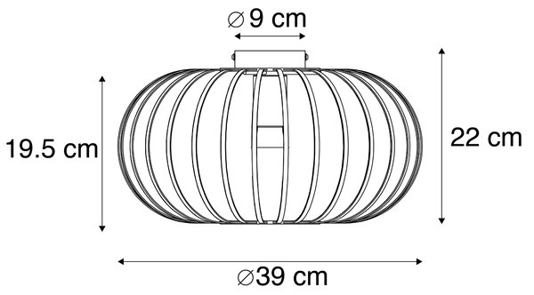 Inteligentné stropné svietidlo zlaté 39 cm vrátane Wifi G95 - Johanna
