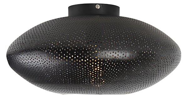 Inteligentné stropné svietidlo čierne a zlaté 40 cm vrátane Wifi G95 - Radiance