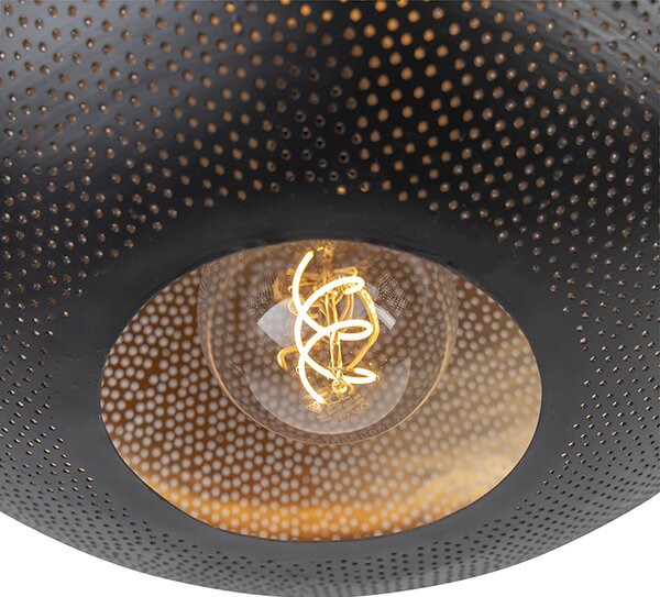 Inteligentné stropné svietidlo čierne a zlaté 40 cm vrátane Wifi G95 - Radiance
