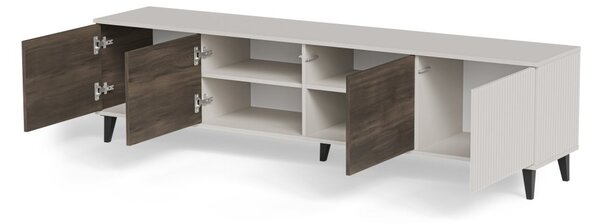 Halmar Televízny stolík RANDOM 2 RTV-3 200 cm kašmír/orech/čierna