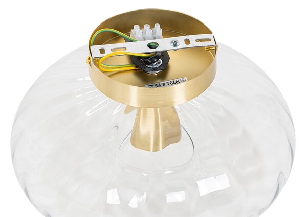 Art Deco nástenná lampa zlatá so sklom - Ayesha