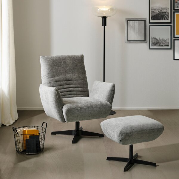 KRESLO, textil, sivá Dieter Knoll - Kreslá