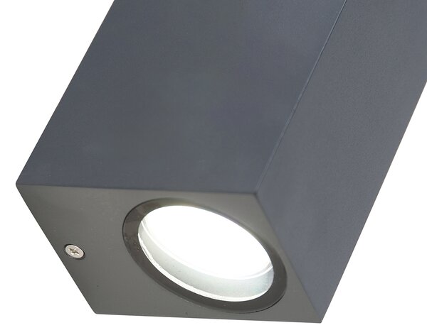 Inteligentná nástenná lampa tmavosivá IP44 vrátane 2 Wifi GU10 - Baleno