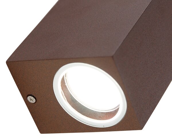 Inteligentná nástenná lampa hrdzavohnedá IP44 vrátane 2 wifi GU10 - Baleno