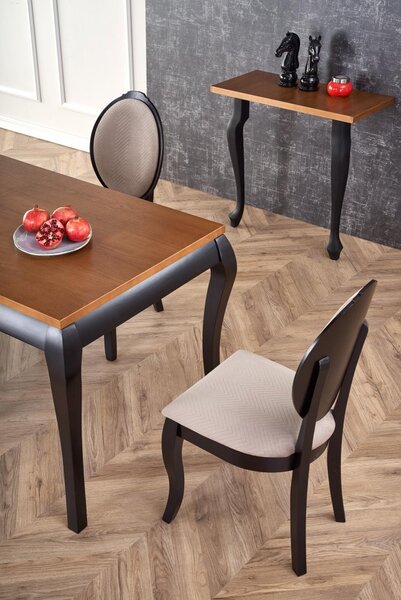 Halmar Rozkladací jedálenský stôl WINDSOR 160(240)x90 tmavý dub/čierny