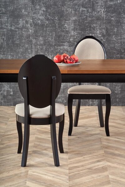 Halmar Rozkladací jedálenský stôl WINDSOR 160(240)x90 tmavý dub/čierny
