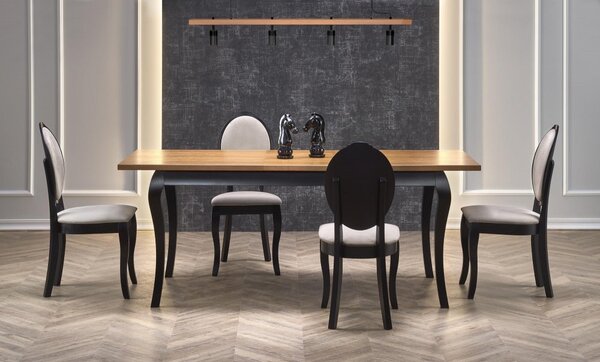 Halmar Rozkladací jedálenský stôl WINDSOR 160(240)x90 tmavý dub/čierny