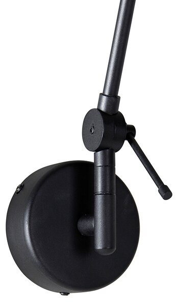 Nástenná lampa čierna so zeleným zamatovým tienidlom 35 cm nastaviteľná - Blitz