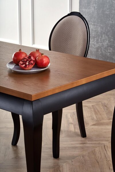 Halmar Rozkladací jedálenský stôl WINDSOR 160(240)x90 tmavý dub/čierny