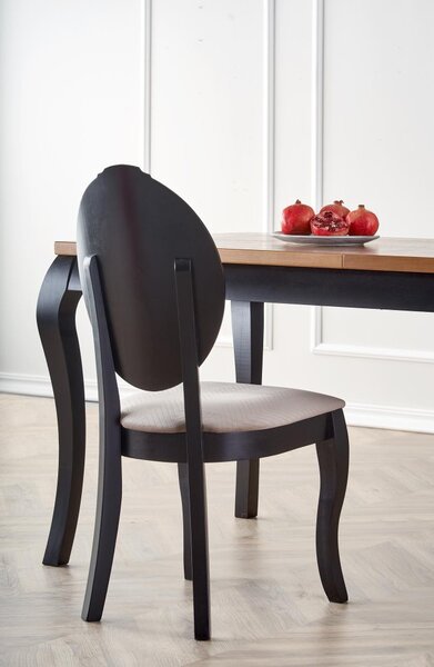 Halmar Rozkladací jedálenský stôl WINDSOR 160(240)x90 tmavý dub/čierny