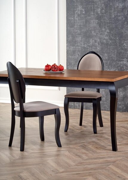 Halmar Rozkladací jedálenský stôl WINDSOR 160(240)x90 tmavý dub/čierny