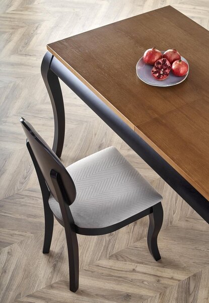 Halmar Rozkladací jedálenský stôl WINDSOR 160(240)x90 tmavý dub/čierny
