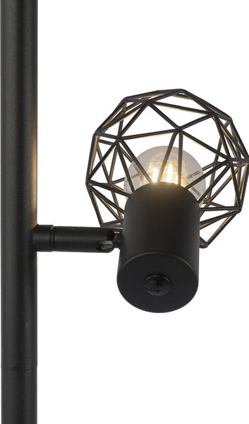 Inteligentná stojaca lampa čierna nastaviteľná vrátane 3 Wifi P45 - Mesh