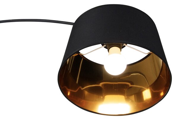 Inteligentná oblúková lampa čierna so zlatom vrátane Wifi A60 - Arc Basic