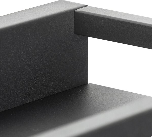 Inteligentná nástenná lampa čierna s poličkou vrátane 2 Wifi G95 - Cage Rack