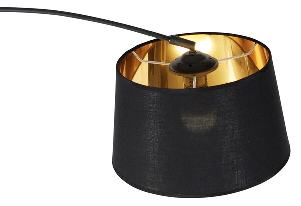 Inteligentná oblúková lampa čierna so zlatom vrátane Wifi A60 - Arc Basic