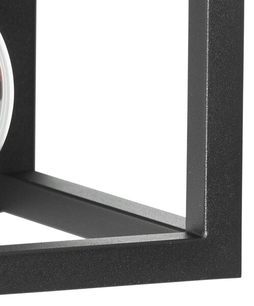 Inteligentná nástenná lampa čierna s poličkou vrátane Wifi G95 - Cage Rack