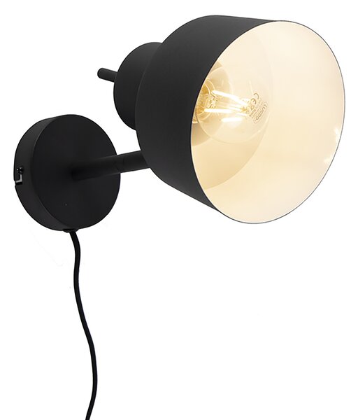 Inteligentná nástenná lampa čierna vrátane Wifi A60 - Chappie