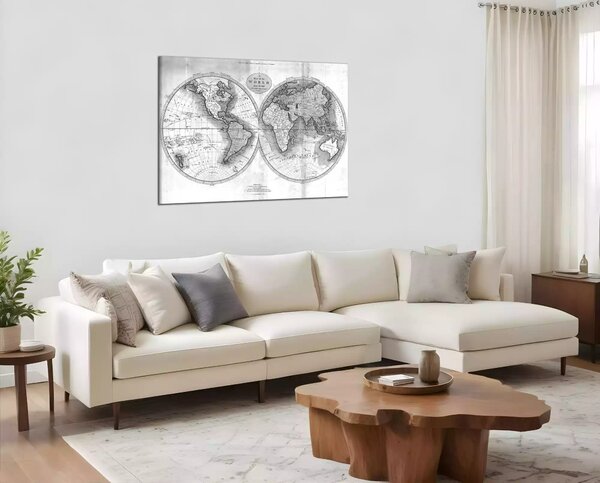 Obraz na plátne Starobylá mapa sveta