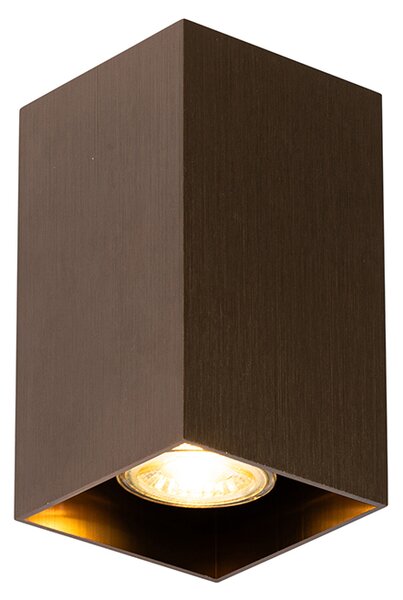 Moderná nástenná lampa tmavo bronzová štvorcová 2-svetlo - Sandy