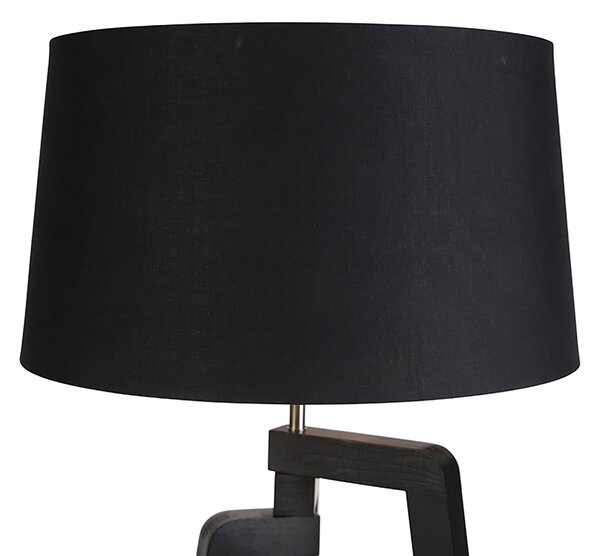 Inteligentná stojaca lampa s tienidlom čierna so zlatom 50 cm vrátane WiFi A60 - Puros