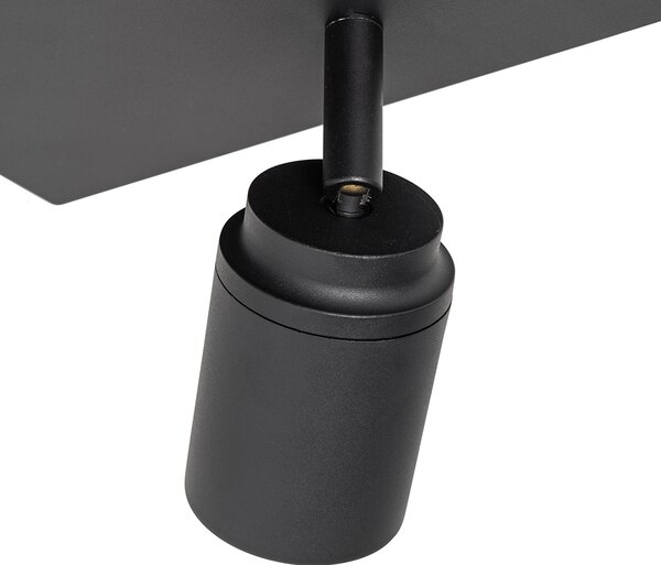 Inteligentné kúpeľňové bodové svetlo čierne štvorcové IP44 vrátane 3 Wifi GU10 - Ducha