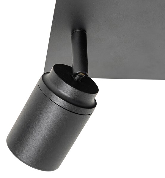 Inteligentné kúpeľňové bodové svetlo čierne štvorcové IP44 vrátane 2 Wifi GU10 - Ducha