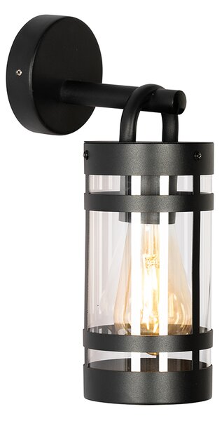 Priemyselná vonkajšia nástenná lampa čierna IP44 - Ruben