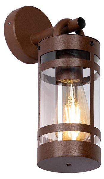 Priemyselná vonkajšia nástenná lampa hrdzavohnedá IP44 - Ruben