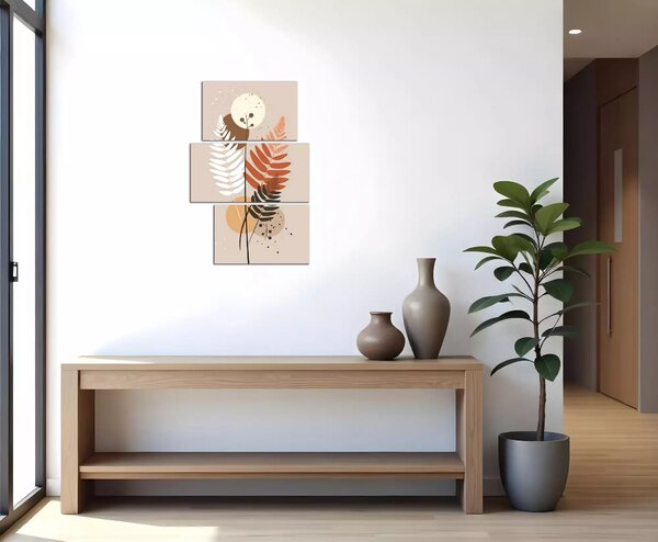 Moderný obraz Boho hnedé listy
