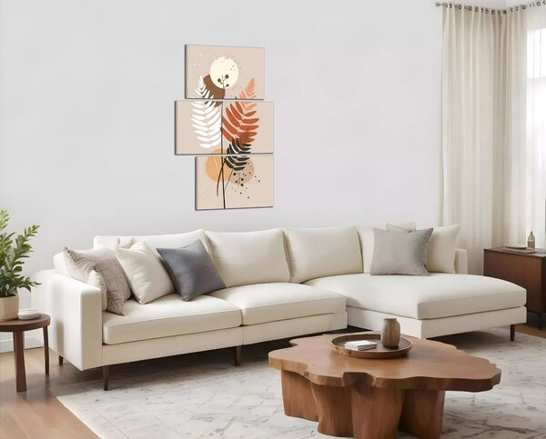 Moderný obraz Boho hnedé listy