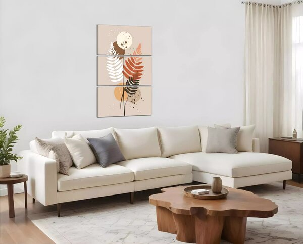 Moderný obraz Boho hnedé listy