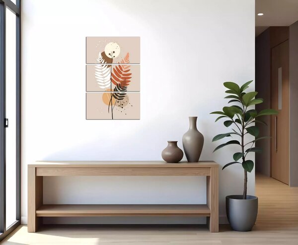 Moderný obraz Boho hnedé listy