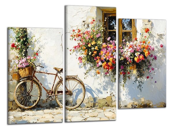 Obraz na plátne Bicykel a kvety