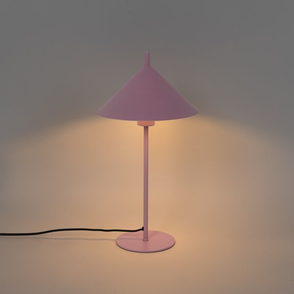 Dizajnová stolová lampa ružová - Triangolo