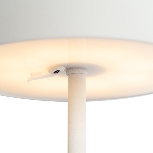Vonkajšia stolná lampa biela nabíjateľná vrátane LED s 3-stupňovým stmievaním - Keira