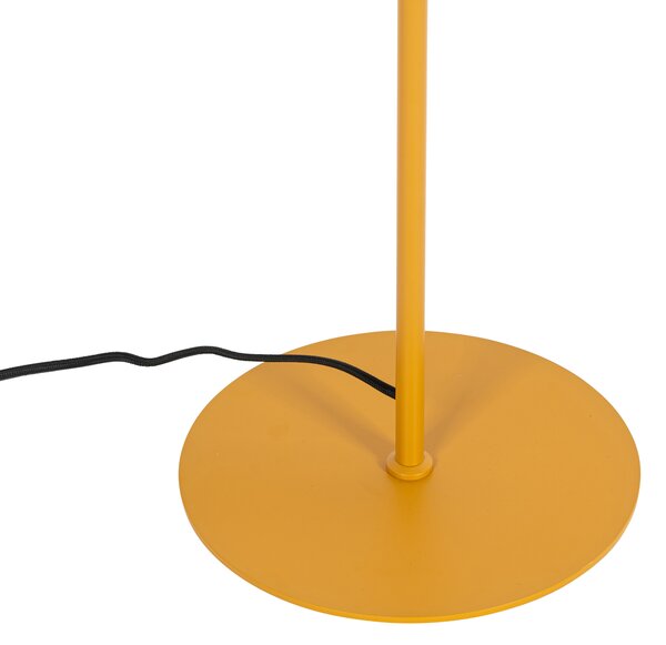 Dizajnová stojaca lampa žltá - Triangolo