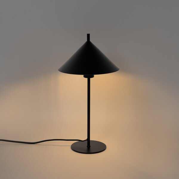 Dizajnová stolná lampa čierna - Triangolo