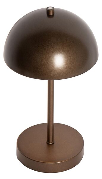 Vonkajšia stolná lampa tmavý bronz nabíjateľná vrátane LED 3-stupňové stmievanie - Keira