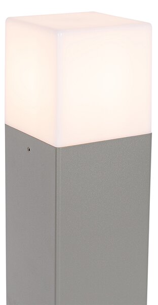 Vonkajšia lampa 50 cm sivá so zemným hrotmi a káblovou objímkou - Denmark